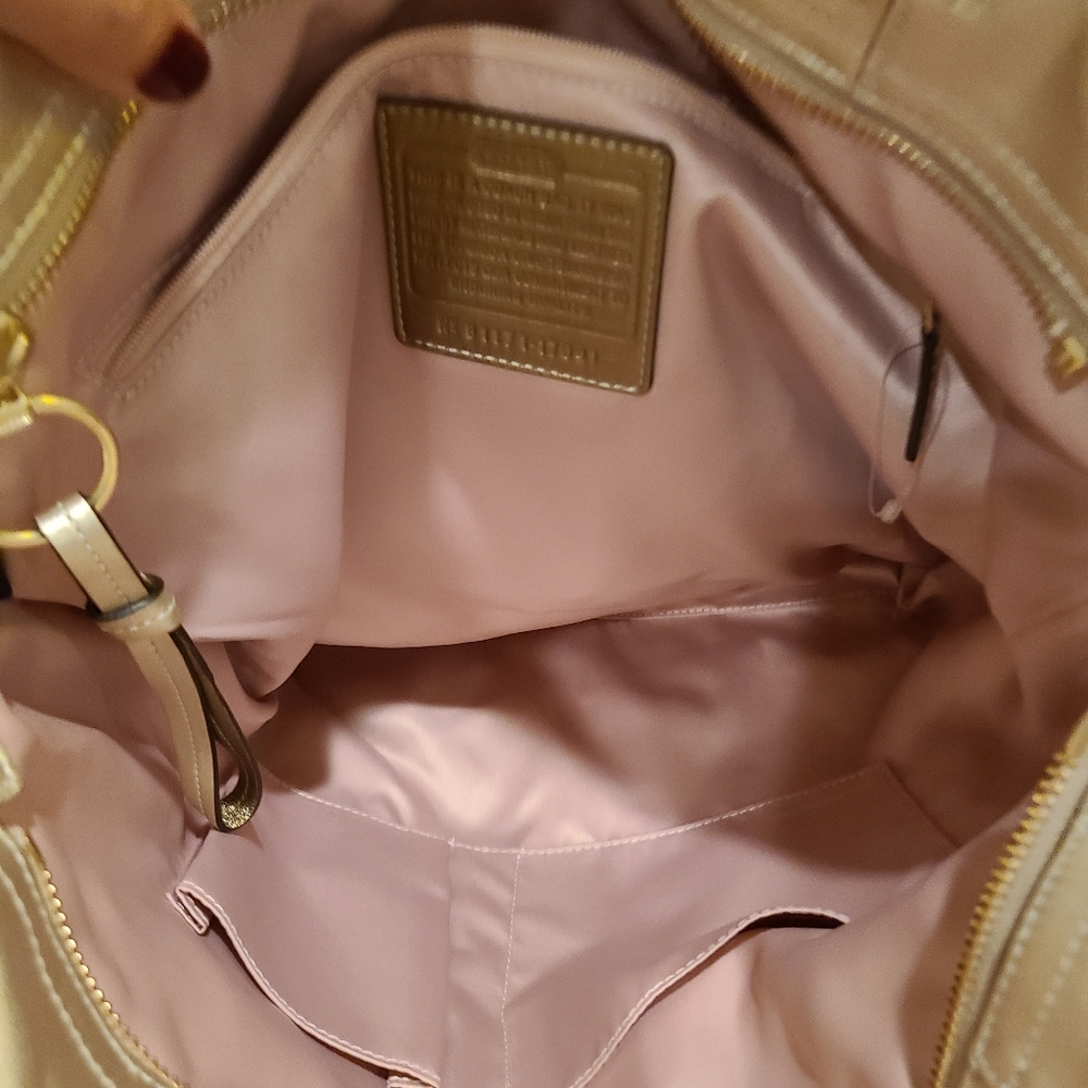 Coach Laurel Gold Leather Tote - Picture 4 of 7